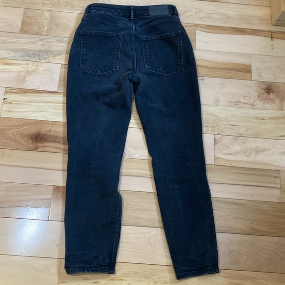 Frank & Oak distressed Faded Black Denim Jeans - Picture 13 of 16